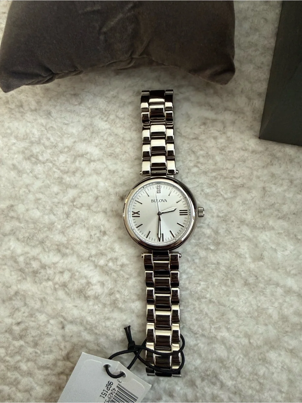 Bulova Women's Classic Stainless Steel Diamond Accent Bracelet Watch - 96P151